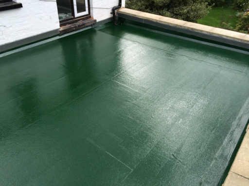 Green Fibreglass Flat Roof
