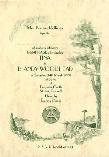 Art Deco invitation interior - GENEVA design