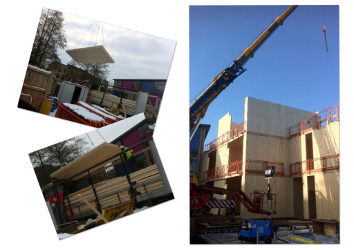 CLT Erection project - St Matthews Primary School - Cambridge