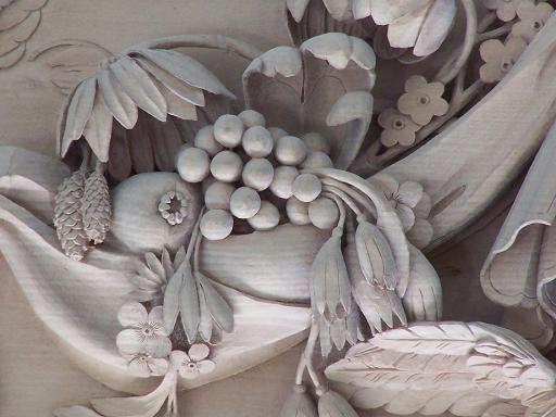 Grinling Gibbons relief Limewood carvered panel By S A SPOONER