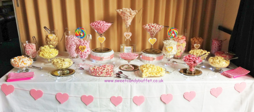 Wedding sweets buffet table candy cart Barnsley