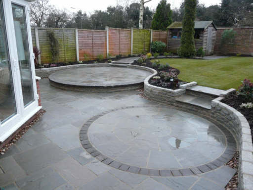 patio and walling