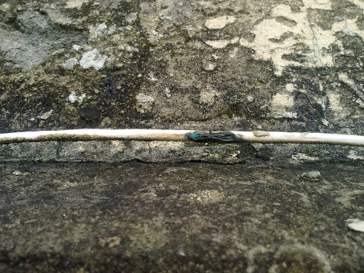 A damaged cable causing a noisy line and poor broadband connection.