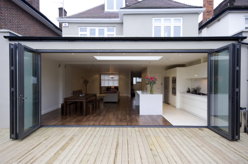 House Extension, Bi-Folding Doors, Kitchen, Woodflooring