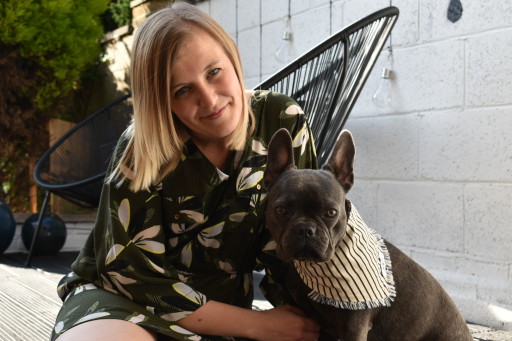 Aurora Pets Founder and Dog