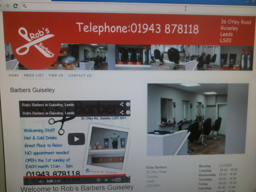 www.robsbarbers.co.uk aslo on Facebook an Youtube
