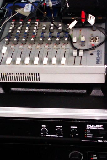 Mixer & amps on site