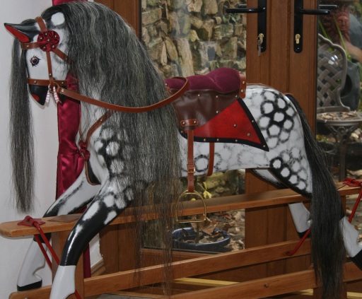 Fully restored vintage Collinson wooden rocking horse