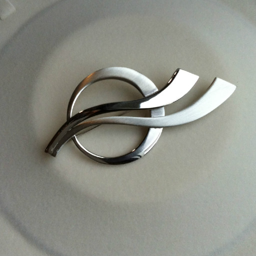 Hand made silver brooch.