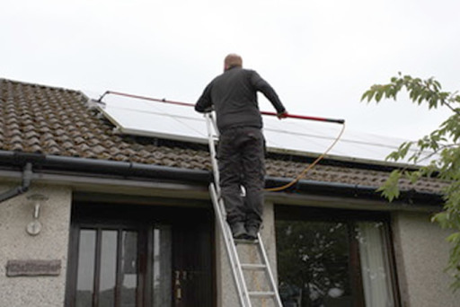 Solar panel cleaning in Glasgow & Edinburgh areas