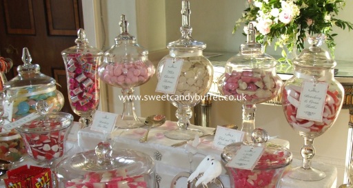 Wedding sweets buffet table candy cart Sheffield