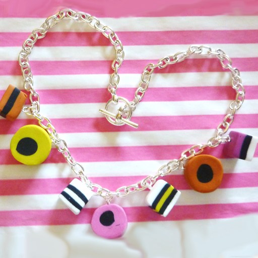 Liquorice Allsorts Necklace - Handmade by Fiction Candy Jewellery