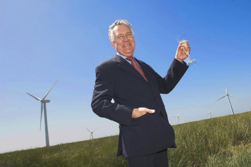 MP Peter Hain opens new windfarm in South Wales