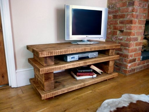 Chunky pine TV stand