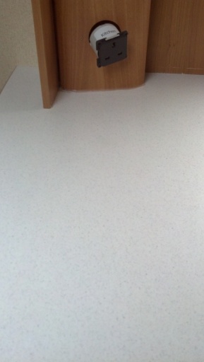 Caravan worktop dent fully repaired