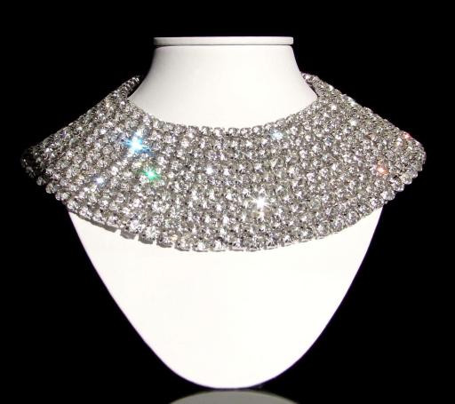 Absolutely Stunning HUGE Vintage 1950s Hattie Carnegie Rhinestone Collar