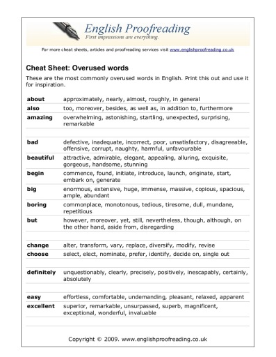 Overused words