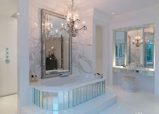 Crystal and glass bathroom