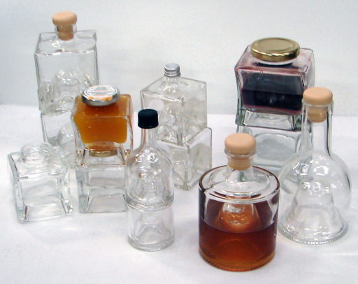 Stacking bottles and jars to show off your different treats