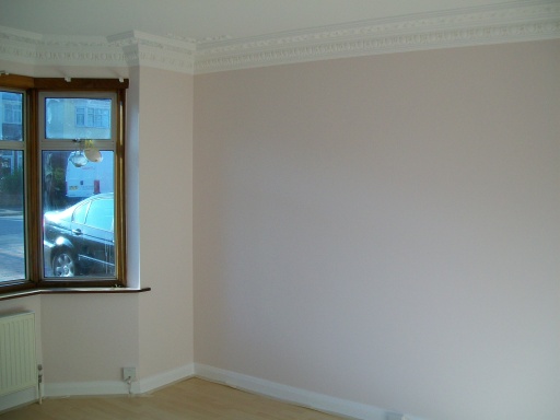 Newly painted living room walls.