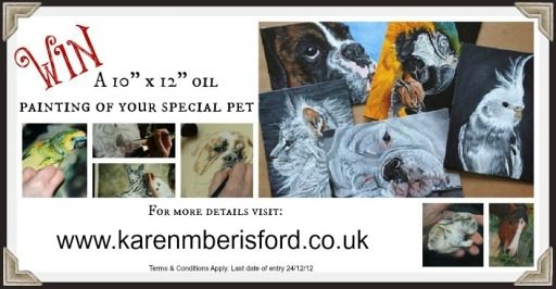 Win a Pet painting! Competition by Karen M Berisford ends - 24/12/12