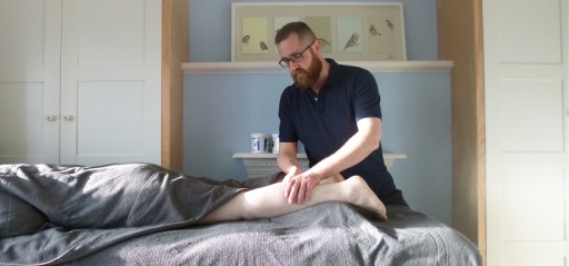 Steve treating a client with massage therapy