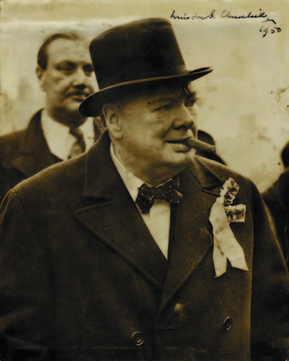 Winston Churchill signed photograph
