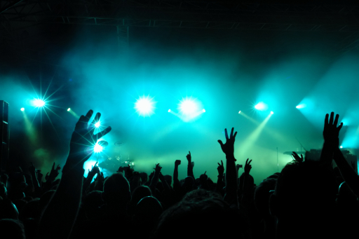An outdoor stage at a University Summer Ball