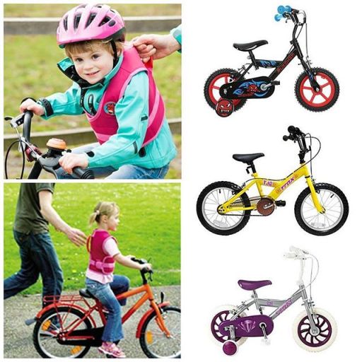 Kids Cycle harness, Children's Bike harness, bike bicycle stabilisers, Child's first Bike, Bike safe