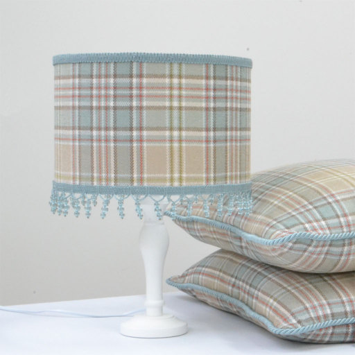 lampshade and cushions