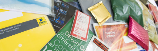 Some examples of our bespoke printed polythene envelopes