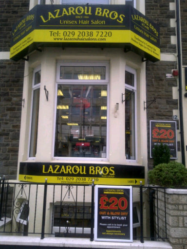 front of salon