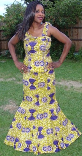 African print kaba and slit