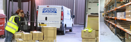 Labelling international parcels ready for delivery to the airport.