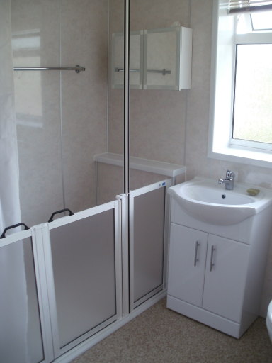 Bathroom after walk in shower installation