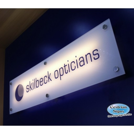 A classic backlit office sign we completed