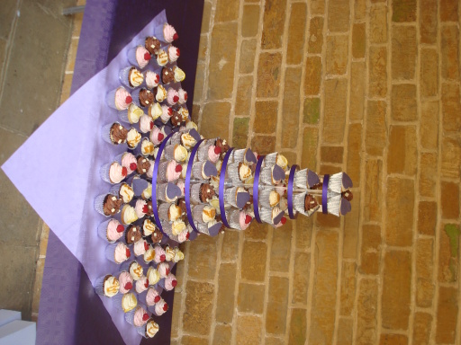 Tower of 150 wedding cupcakes