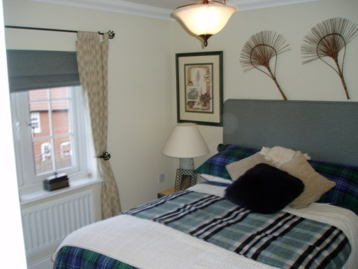 Interior design bedroom designed in blues.