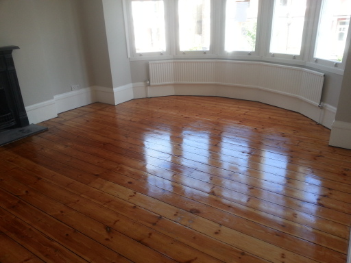 Solid Pine Floor Boards Sanded and Varnished