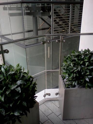A Corner of a Stainless Steel Balustrade which welded and polished up on site.