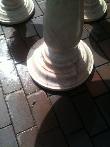 Marble table after restoration
