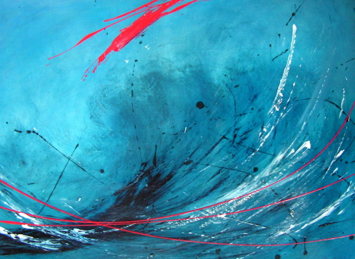 "Tempest" mixed medium large wall art original.