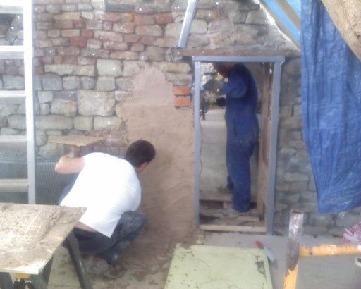 Lime plastering 3 coat work