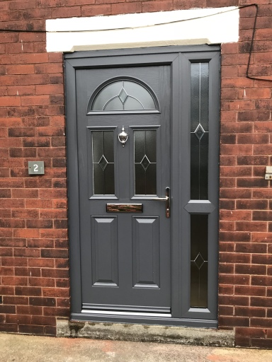 Composite door with side panel