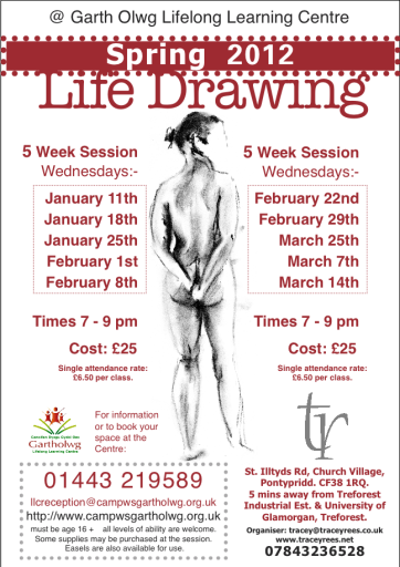 Spring 2012 Life Drawing sessions - PONTYPRIDD