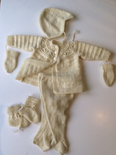 Cashmere pram suit for new baby