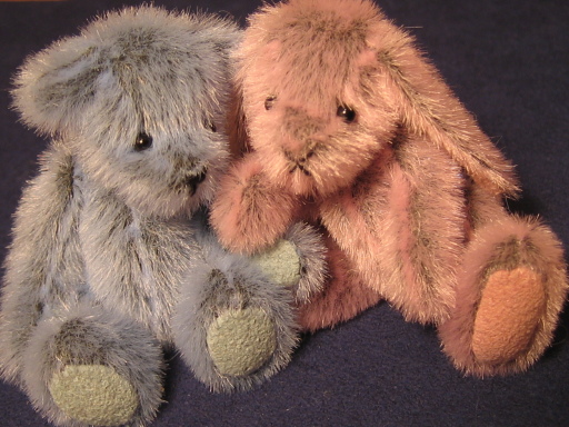 Miniature Collectors Teddy Bear and Bunny