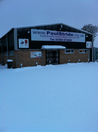 shop front snowed in