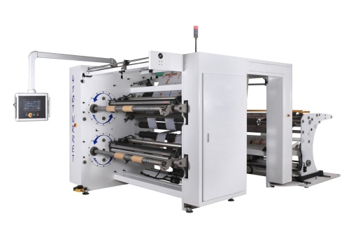 Turret rewind slitter for 450 / 610 /800 rewind diameters