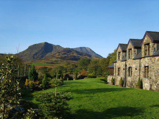 view of Cader Idris mountain range from the cottage